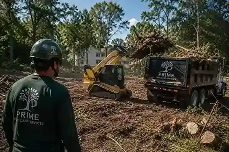 Land and lot clearing service by Prime Tree Care in Chicago