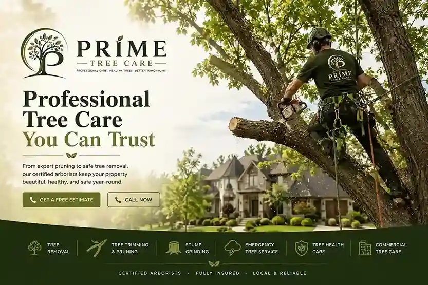 Prime Tree Care arborist performing tree service in Chicago