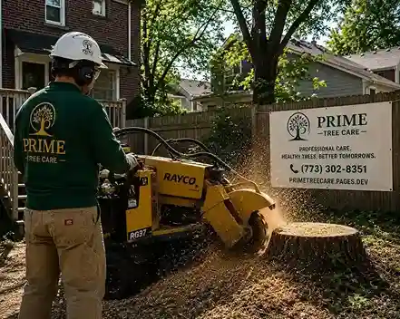 Stump grinding cost in Chicago pricing guide