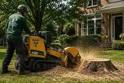 Stump grinding and removal service by Prime Tree Care in Chicago