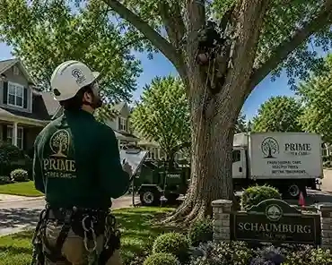 Prime Tree Care ISA-certified arborist providing tree service in Schaumburg, IL